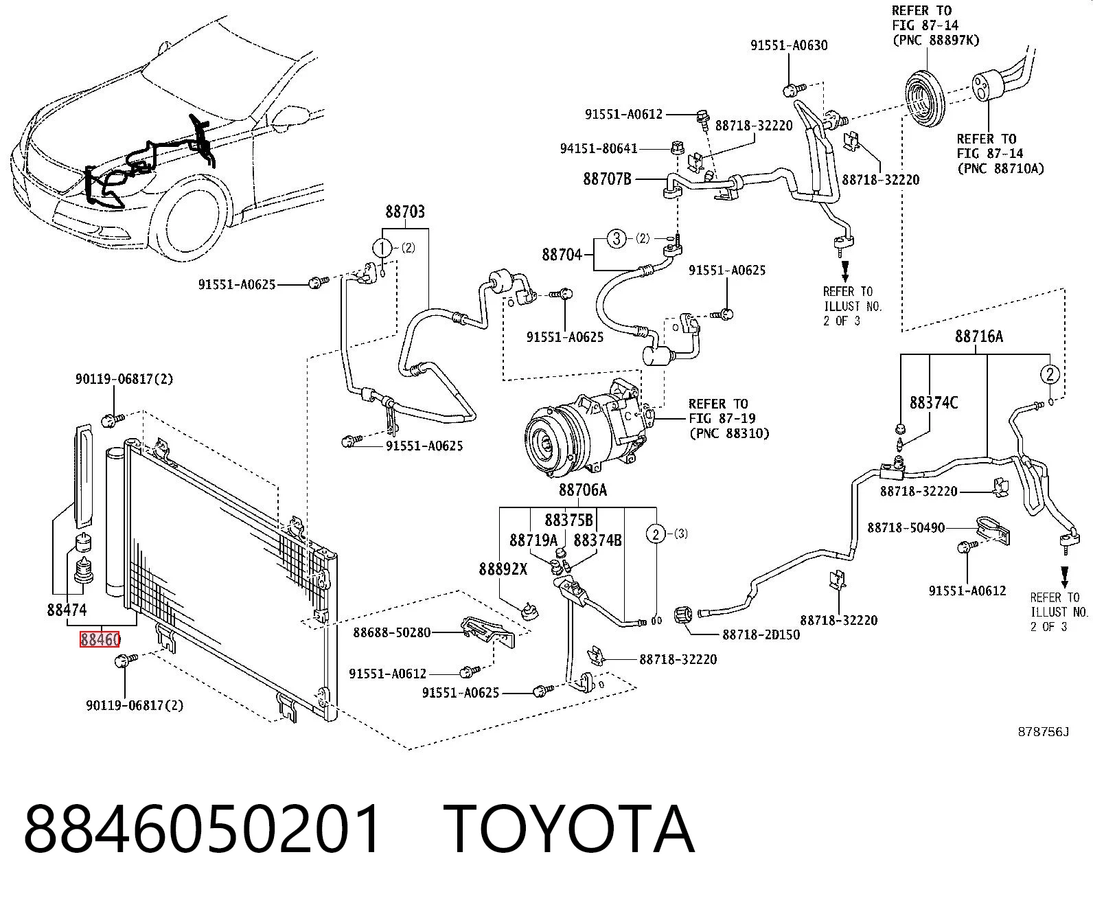 Condensador para Lexus LS  (USF4)