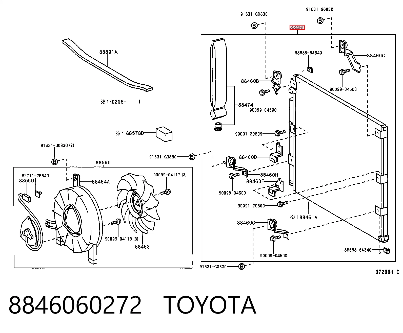  Condensador aire acondicionado Toyota Land Cruiser 