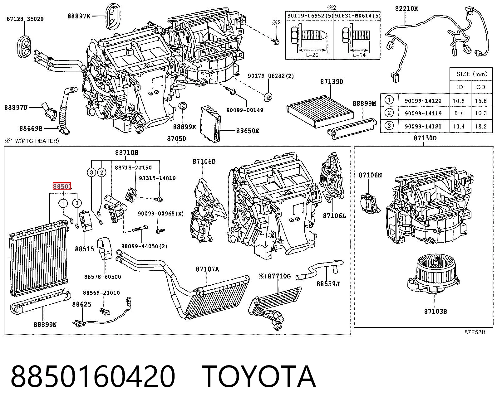 Evaporador, aire acondicionado para Toyota Land Cruiser PRADO J150