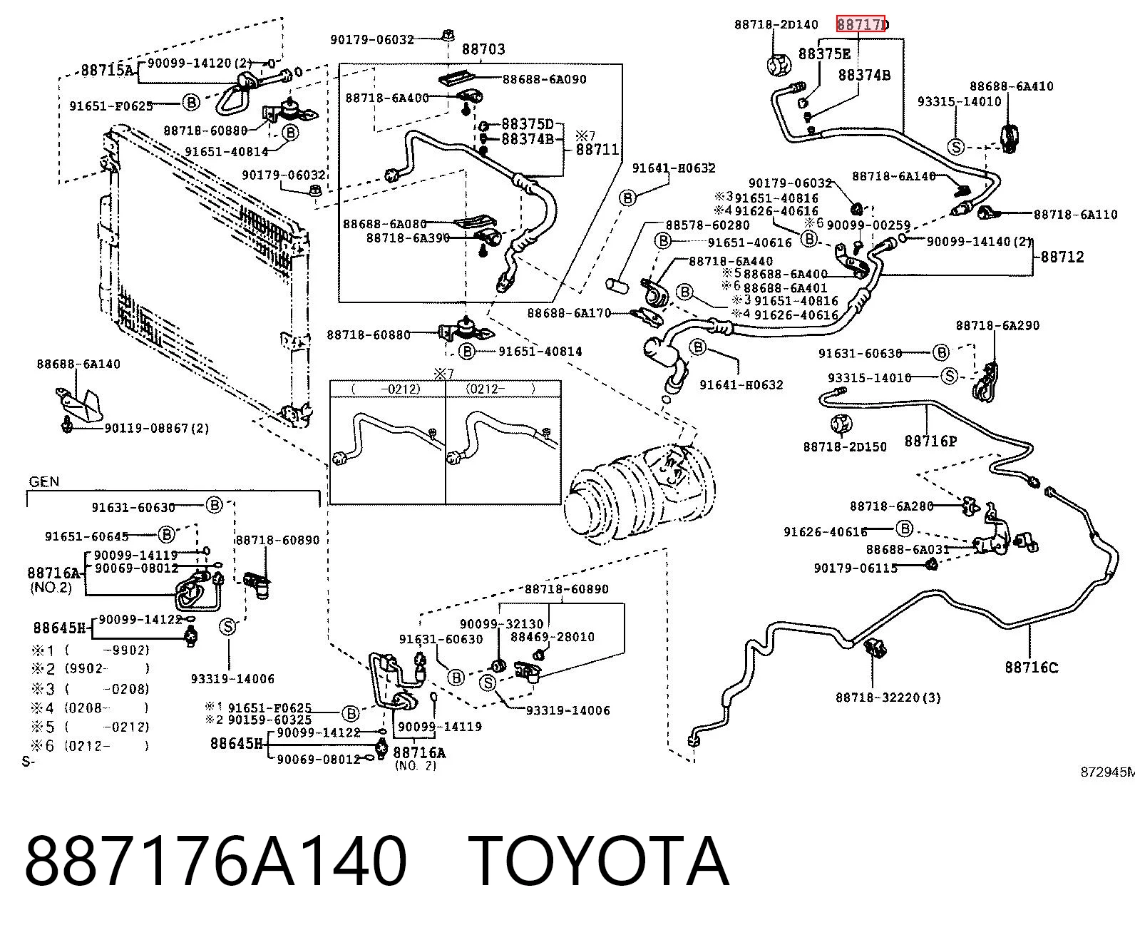 887176A140 Toyota
