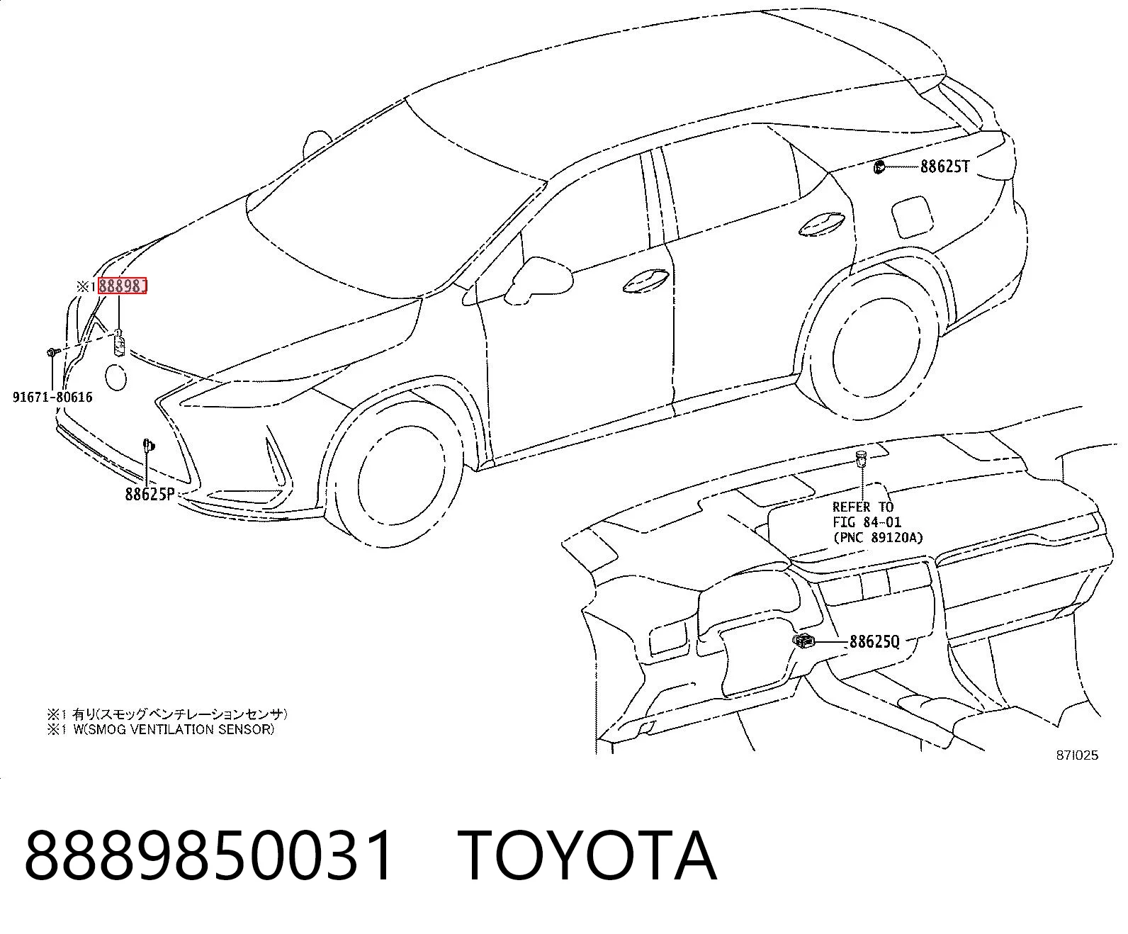 8889850031 Toyota