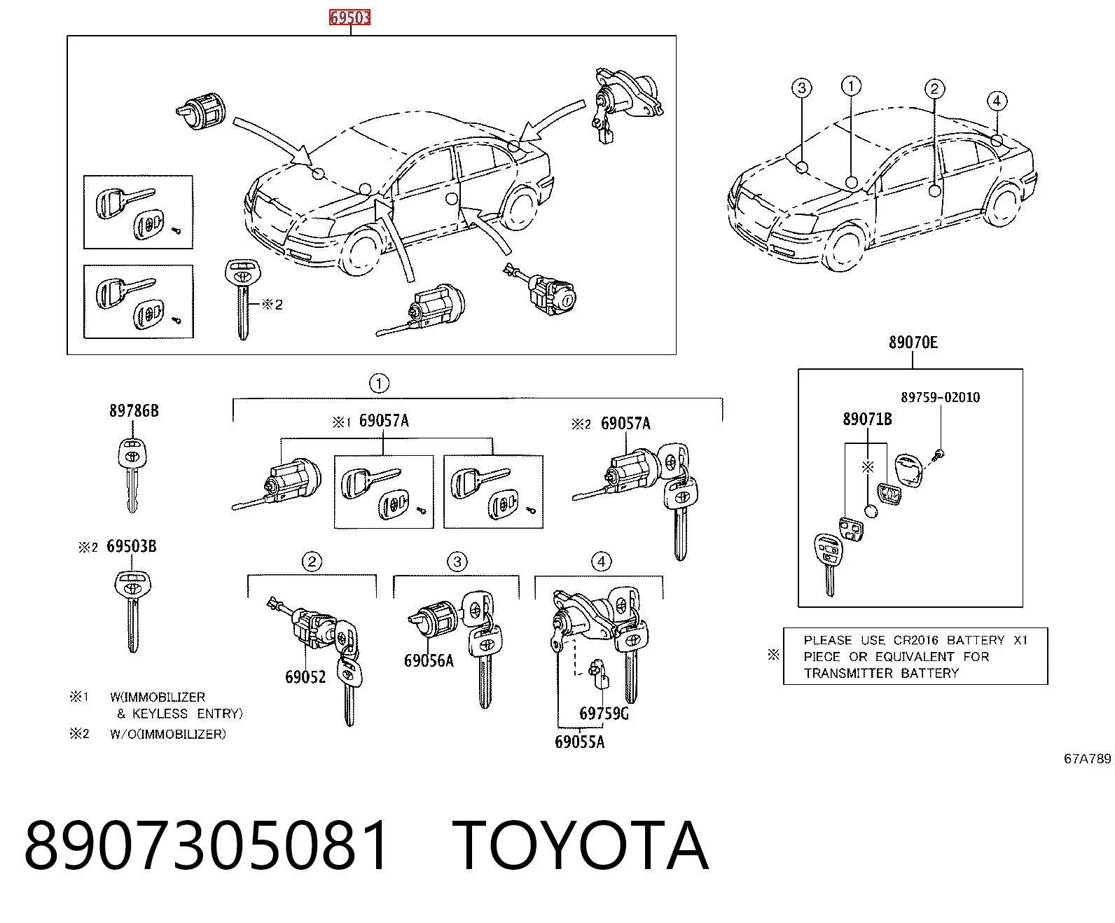 Comprar Juego de cilindros de cerradura Toyota Avensis T25 a bajo precio