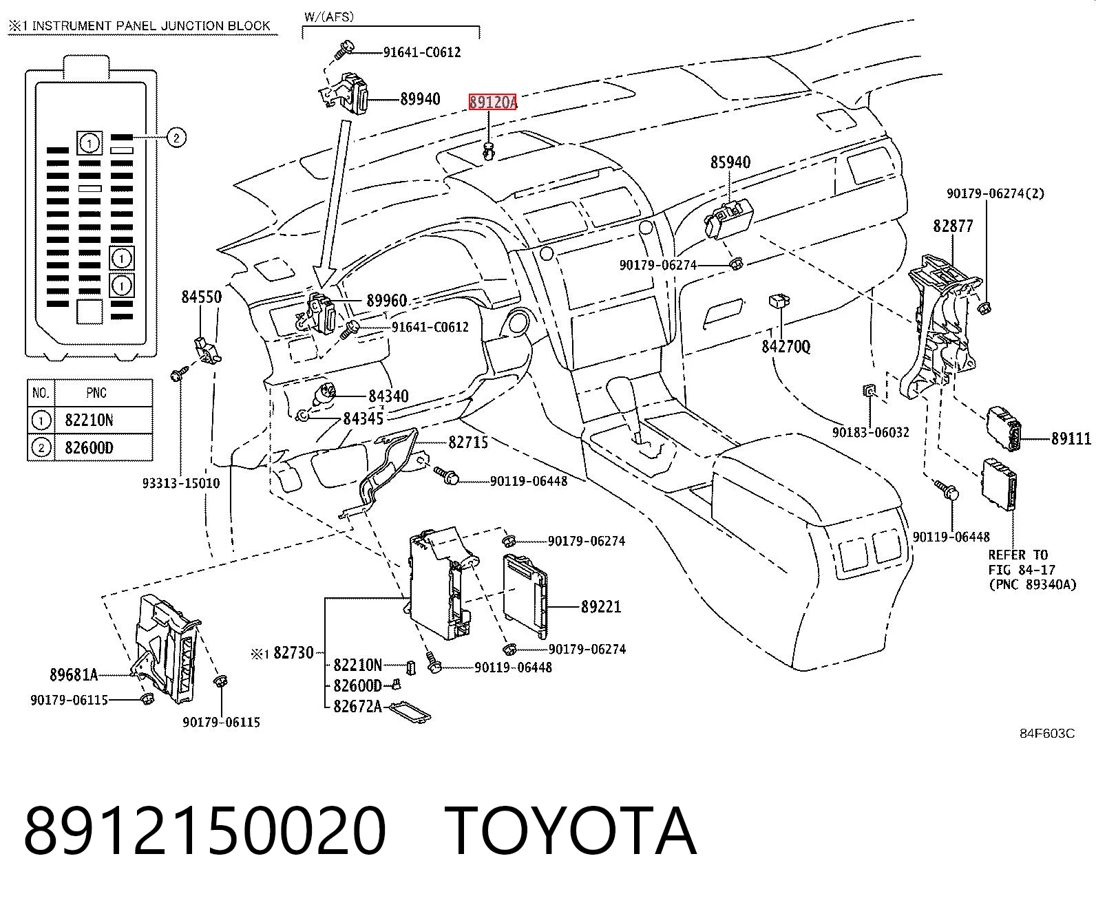8912150020 Toyota Interruptor de luces