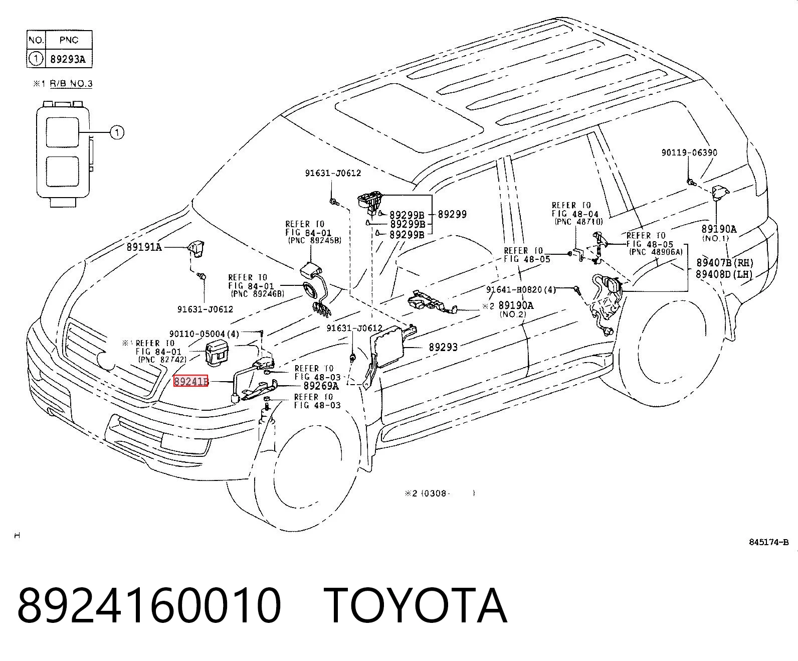 8924160010 Toyota Sensor de nivel de carrocería delantero