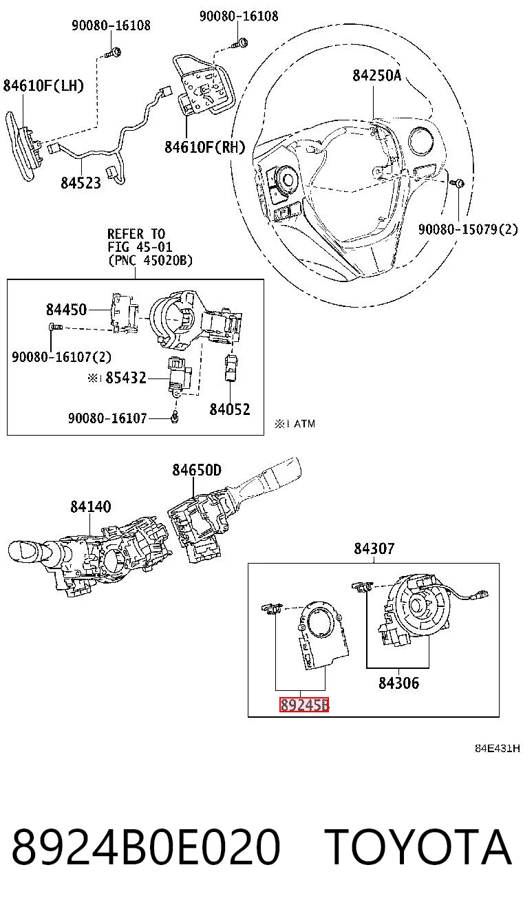 Sensor angulo de giro para Toyota Corolla  E18