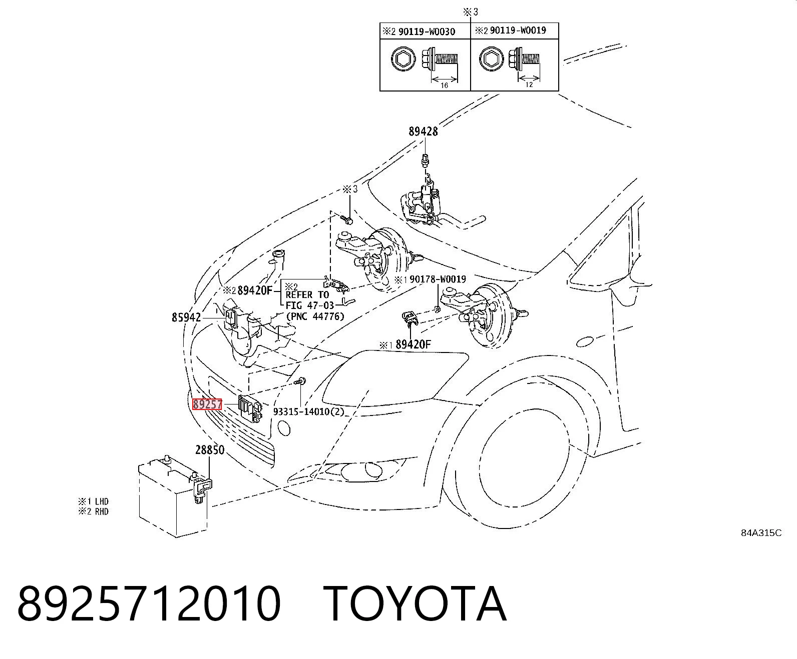 8925712010 Toyota Regulador de velocidad del ventilador de refrigeración (unidad de control)