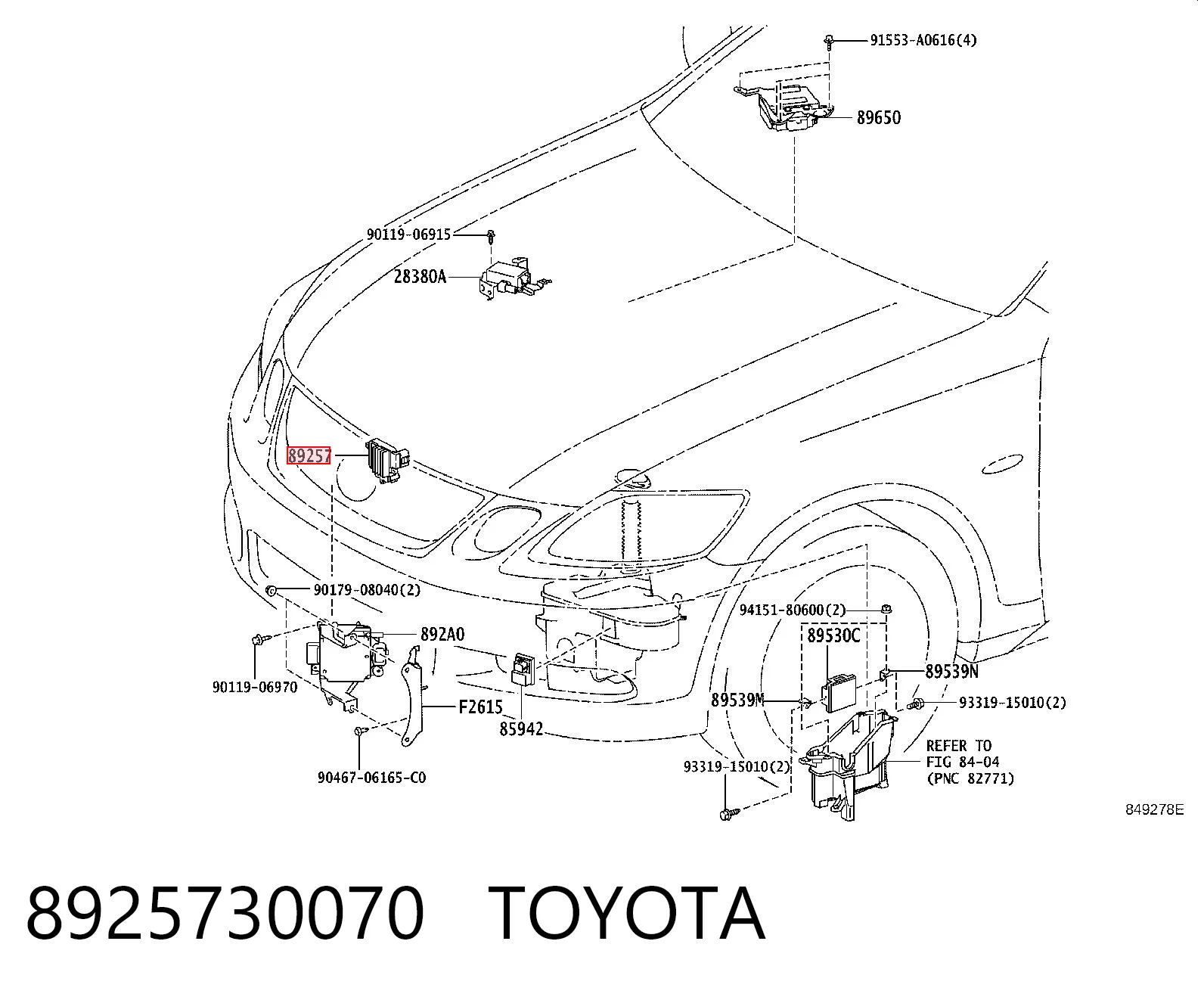 8925730070 Toyota Regulador de velocidad del ventilador de refrigeración (unidad de control)