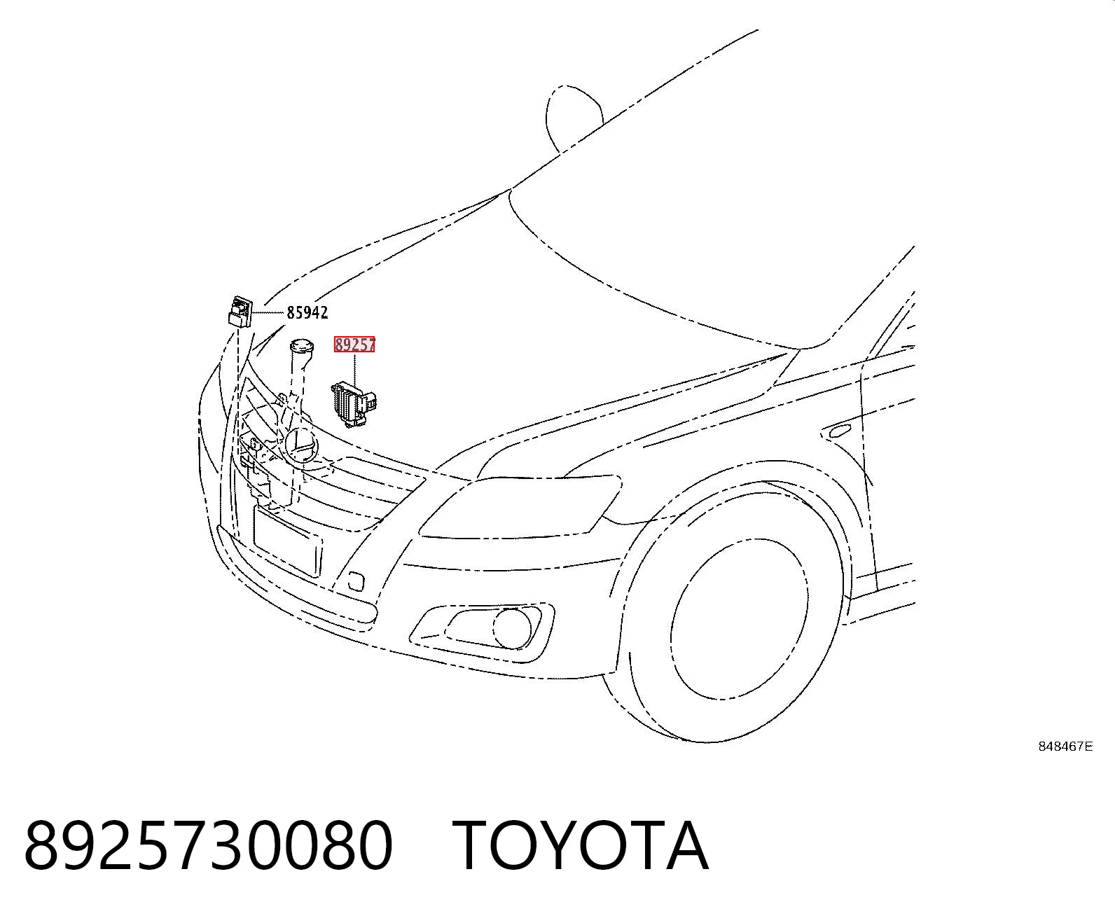 8925730080 Toyota Regulador de velocidad del ventilador de refrigeración (unidad de control)