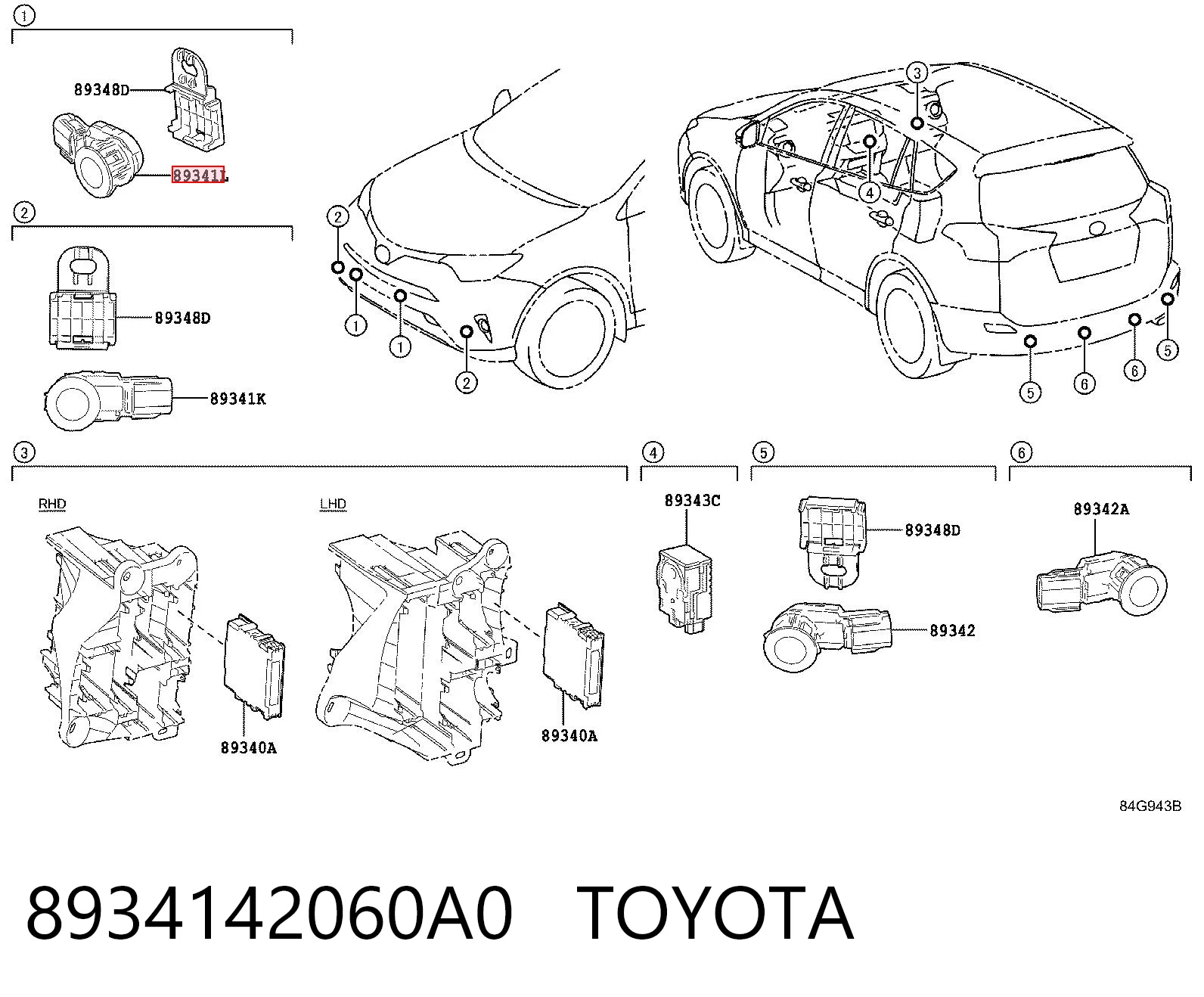 8934142060A0 Toyota Packtronic Frontal Lateral