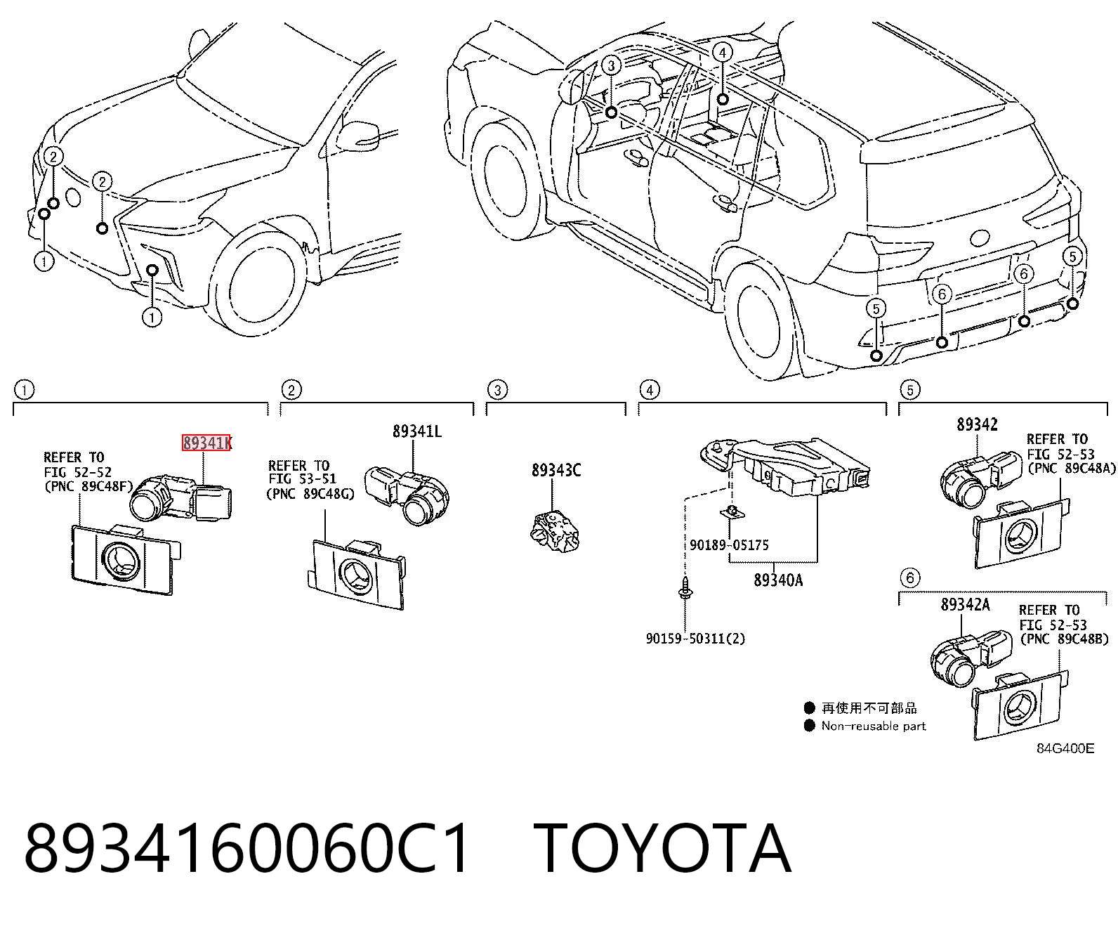 8934160060C1 Toyota Packtronic Frontal Lateral