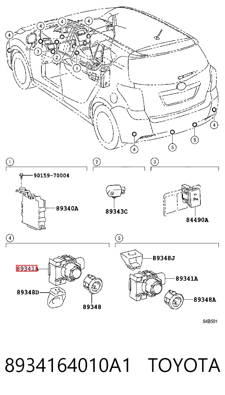 Sensor de estacionamiento delantero/trasero central 566131 ERA
