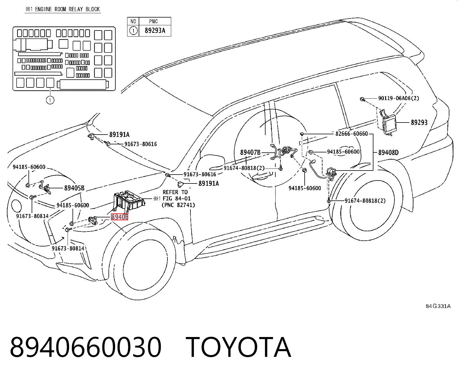8940660030 Toyota Sensor de nivel de carrocería delantero izquierdo