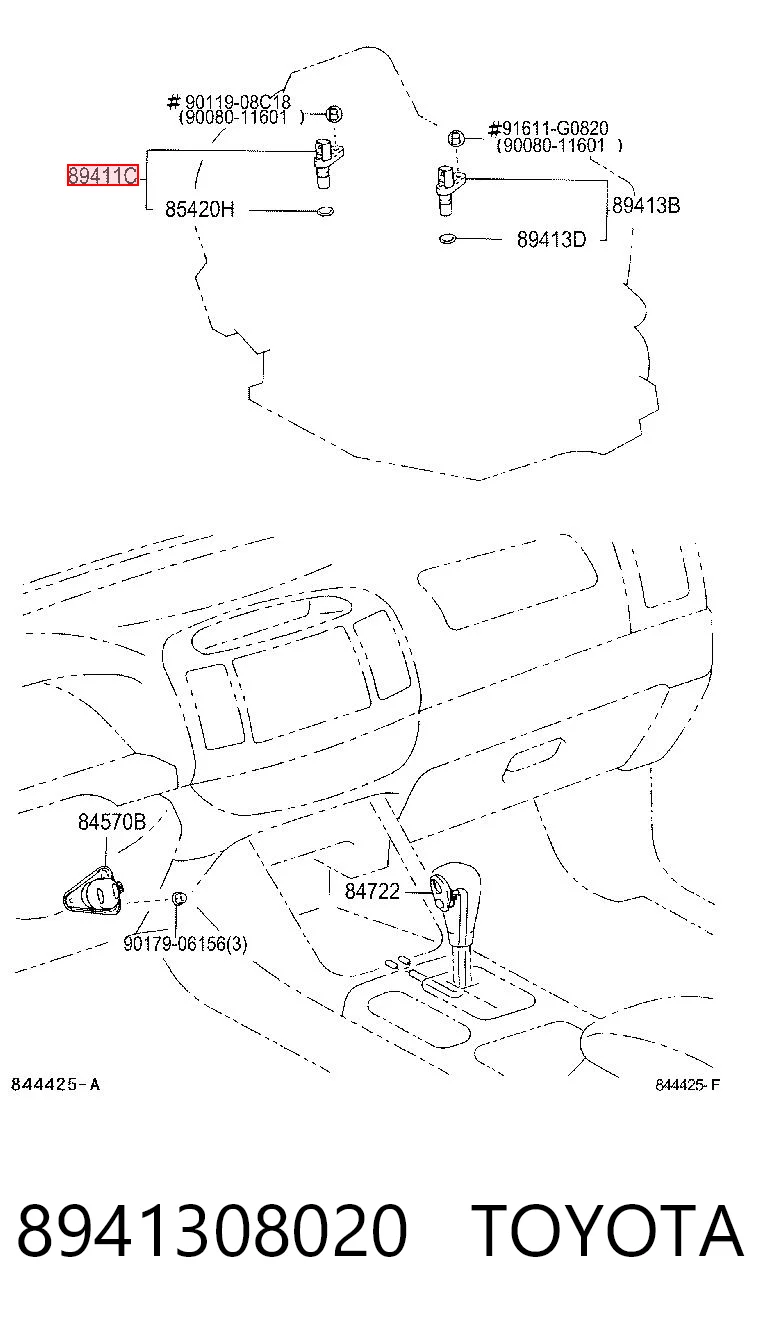 8941308020 Toyota Captador de velocidad