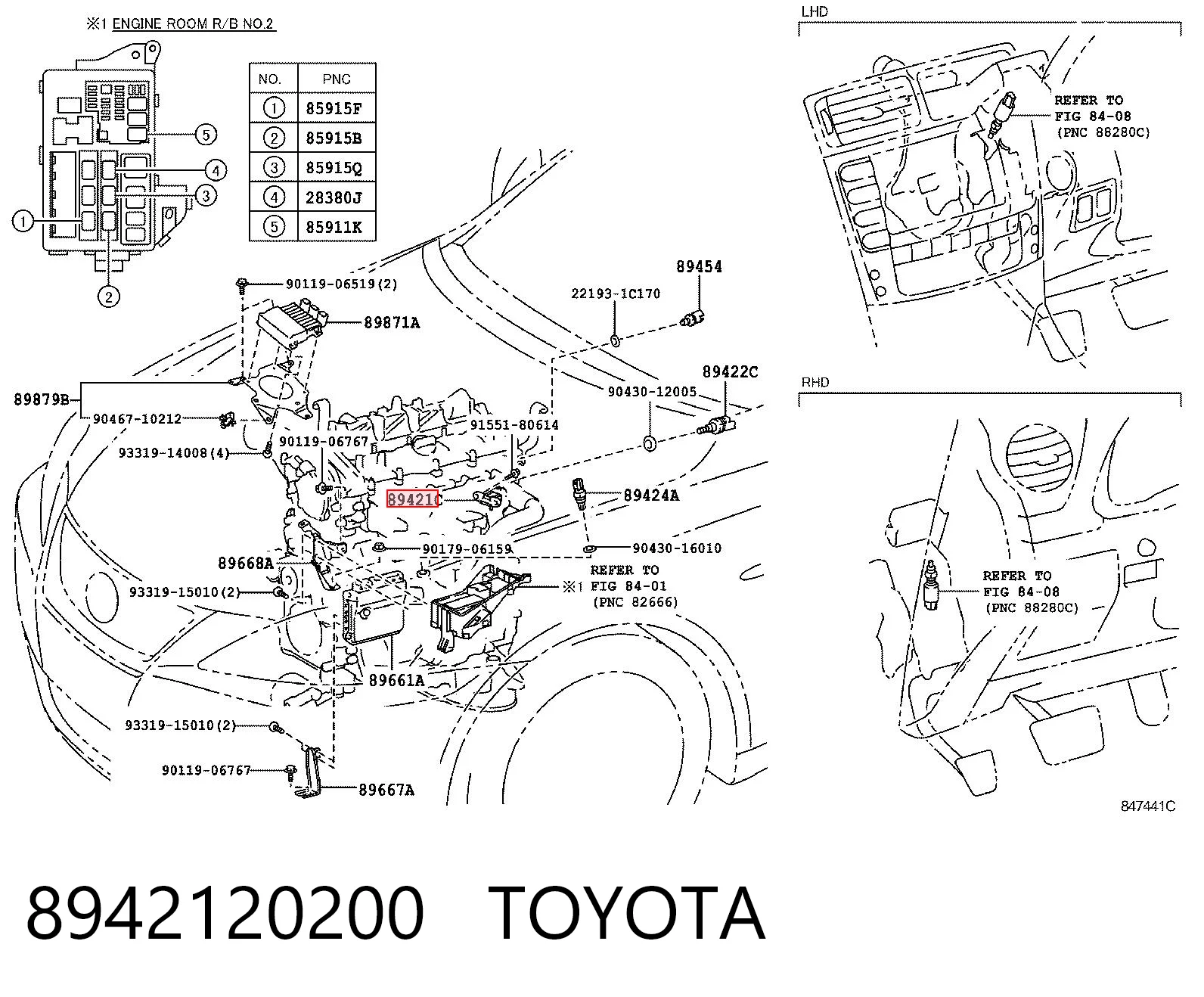 8942120200 Toyota Sensor de presión de sobrealimentación