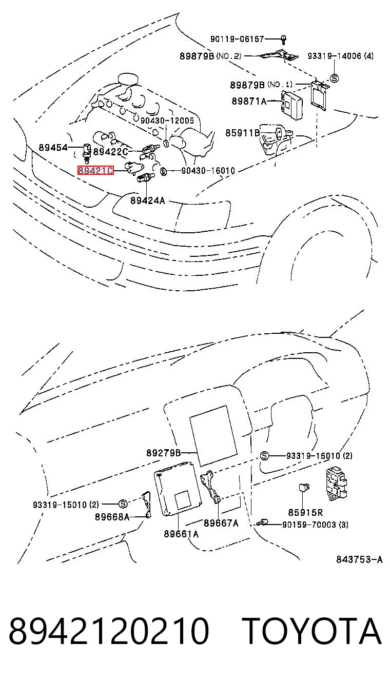 8942120210 Toyota Sensor de presión de sobrealimentación