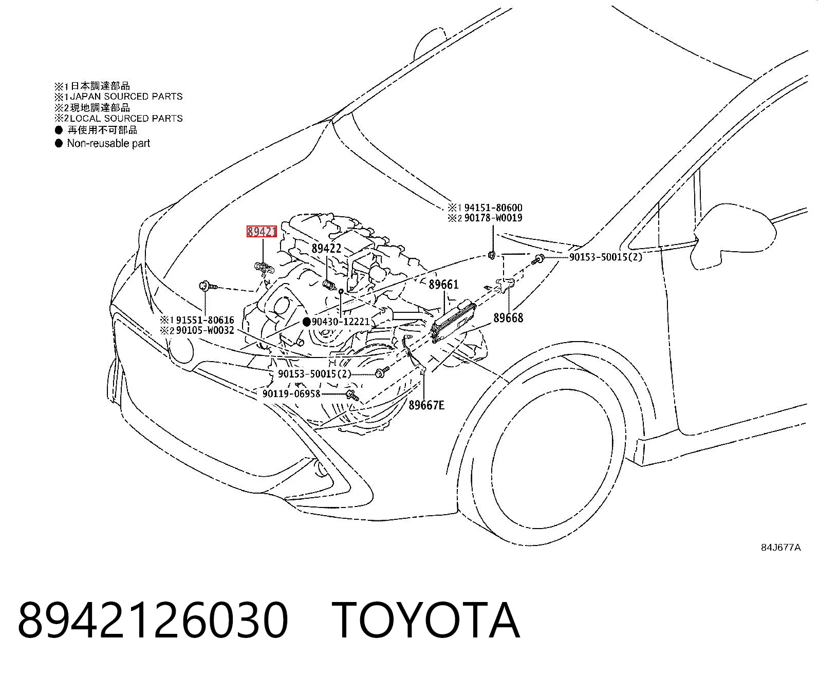 8942126030 Toyota Sensor De Presion Del Colector De Admision