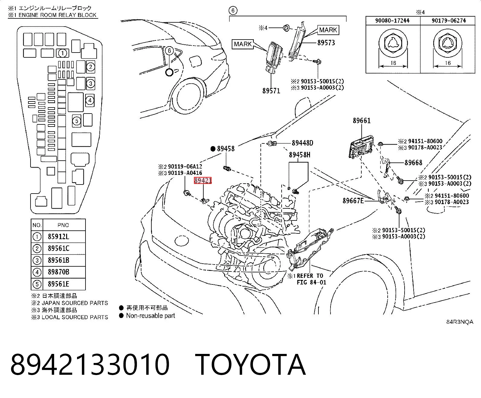 8942133010 Toyota Sensor De Presion Del Colector De Admision