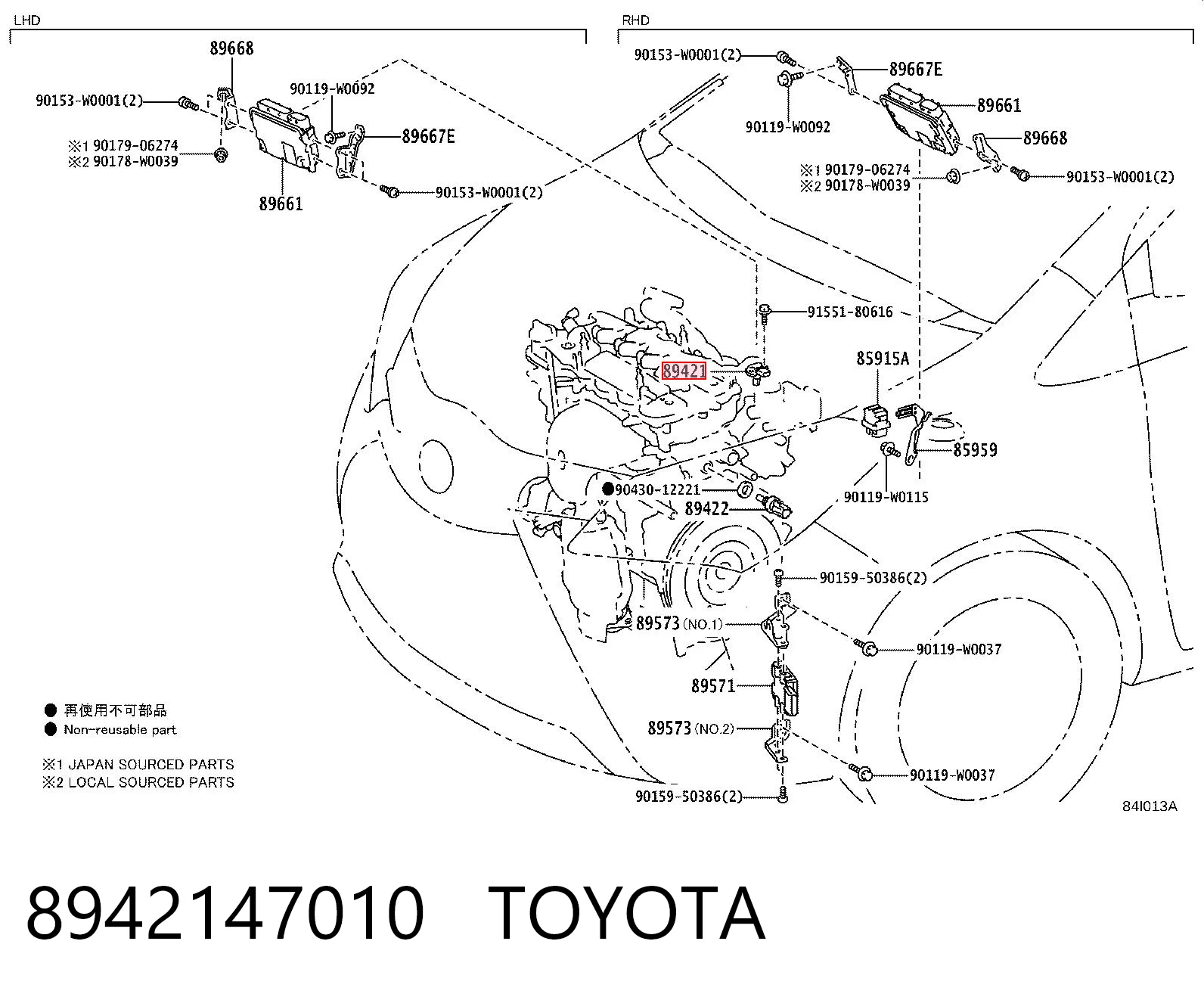 8942147010 Toyota Sensor de presión de sobrealimentación