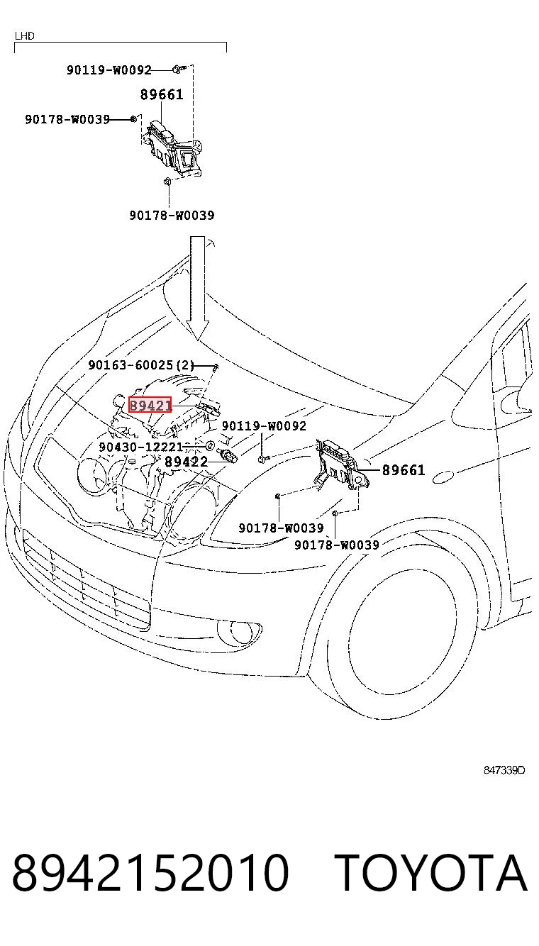 8942152010 Toyota Sensor De Presion Del Colector De Admision