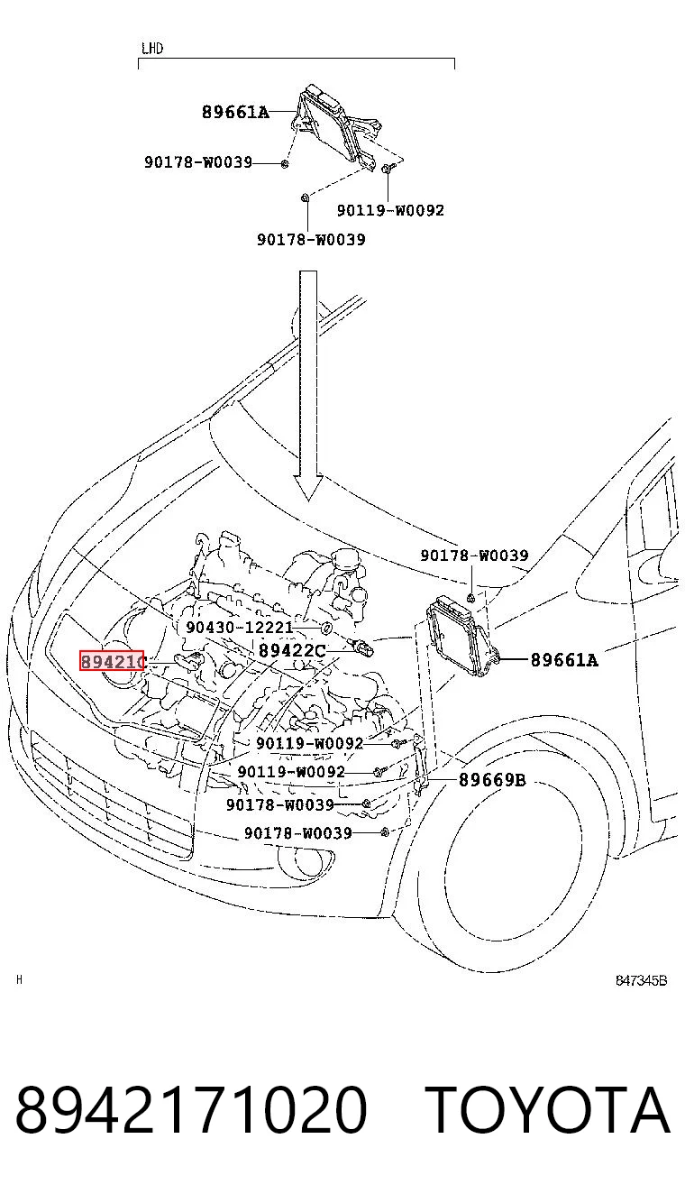 8942171020 Toyota Sensor de presión de sobrealimentación