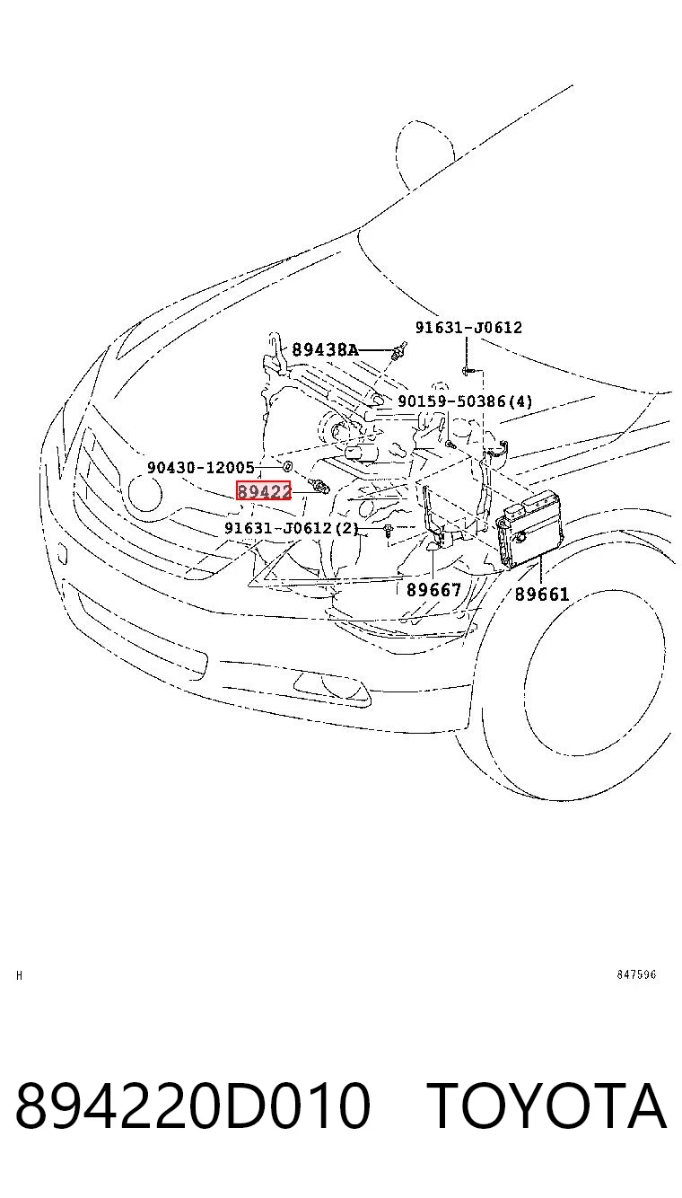 894220D010 Toyota Sensor de temperatura del refrigerante del tablero
