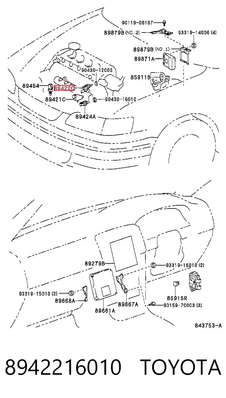 8942216010 Toyota Interruptor térmico