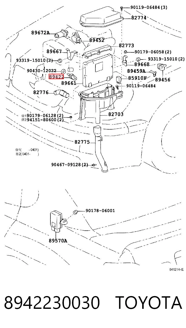 8942230030 Toyota Sensor temperatura refrigerante