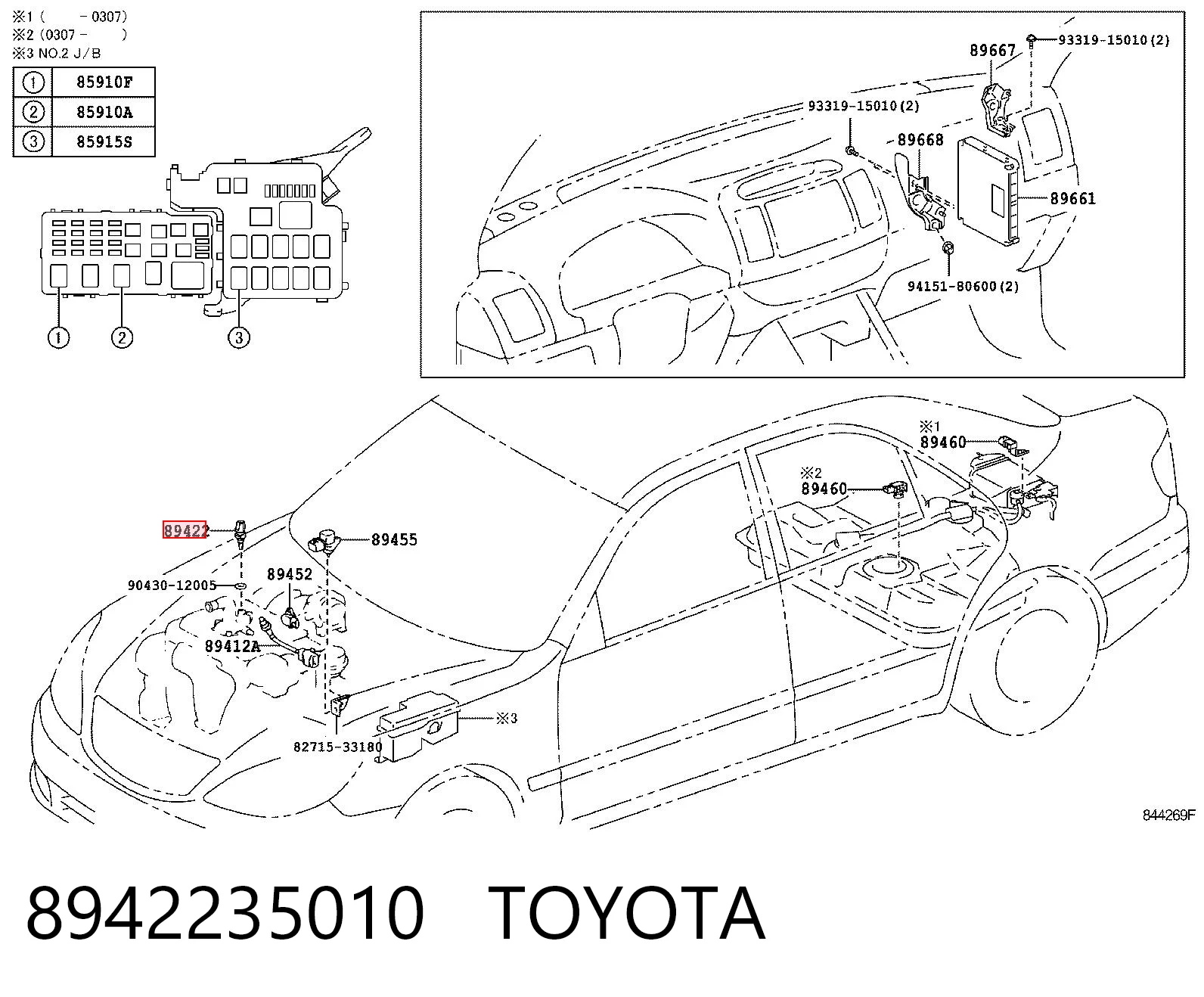 8942235010 Toyota Sensor temperatura refrigerante