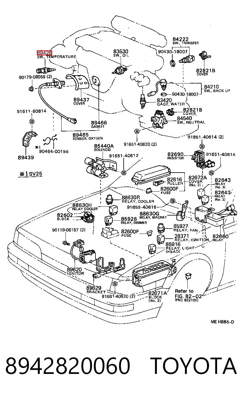  Sensor de temperatura Toyota Celica 
