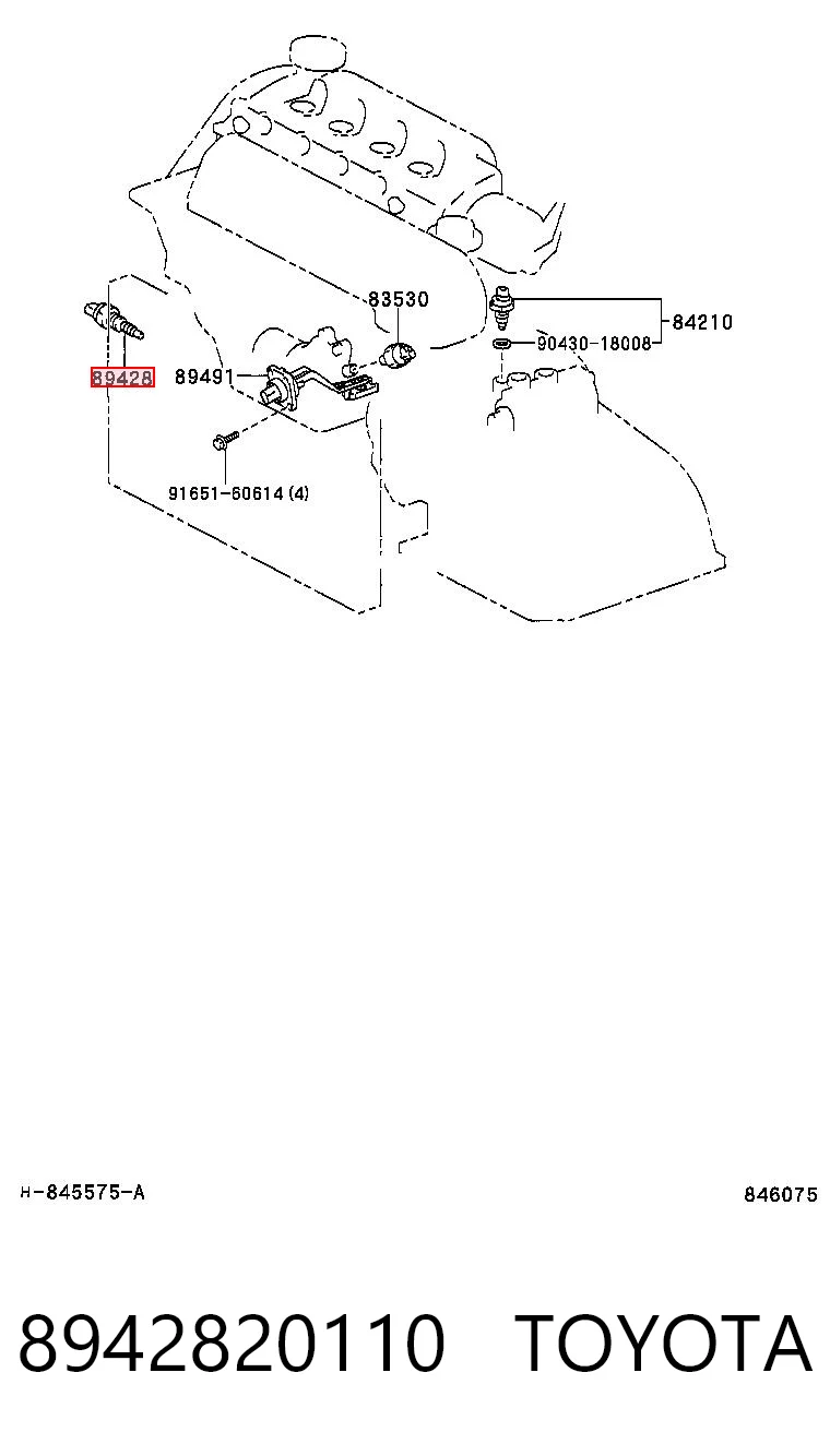 8942820110 Toyota Interruptor térmico