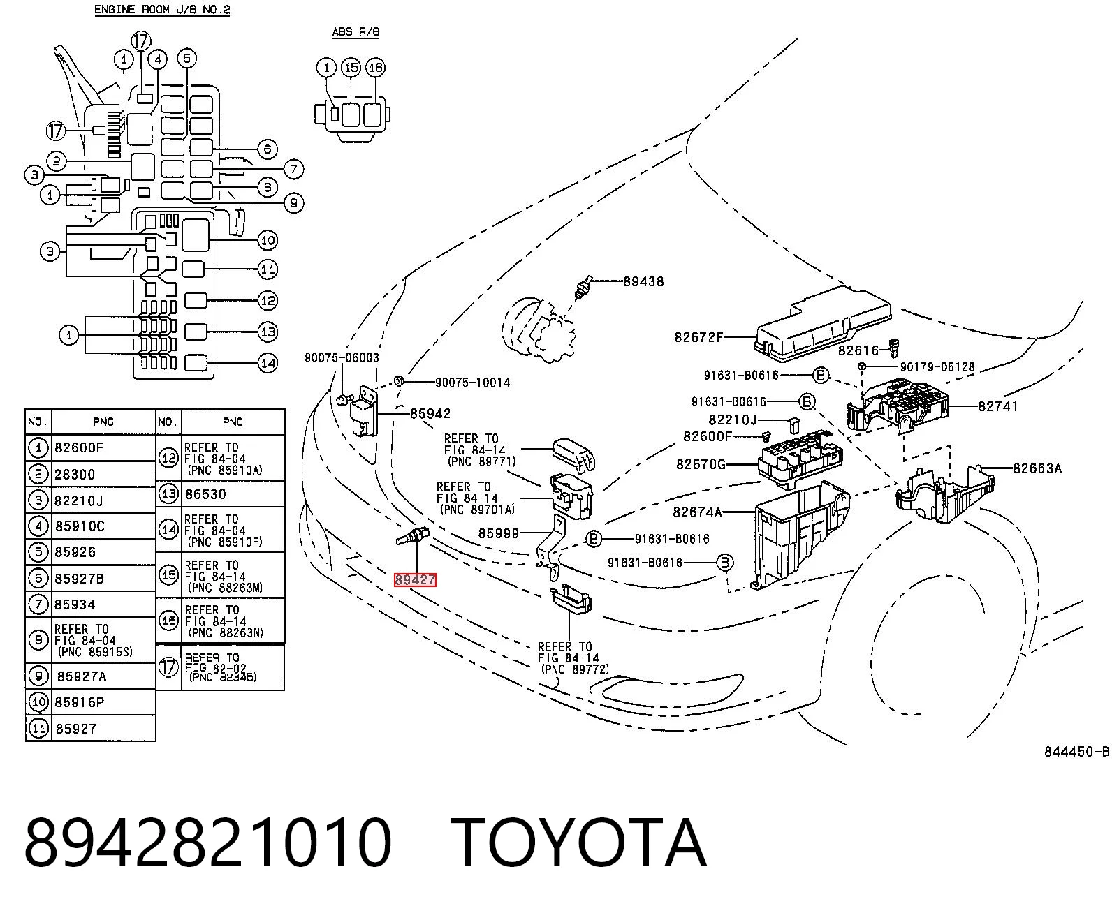 8942821010 Toyota Interruptor térmico