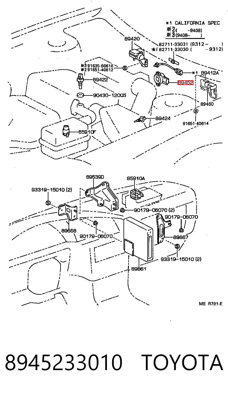8945233010 Toyota Sensor de posición del acelerador
