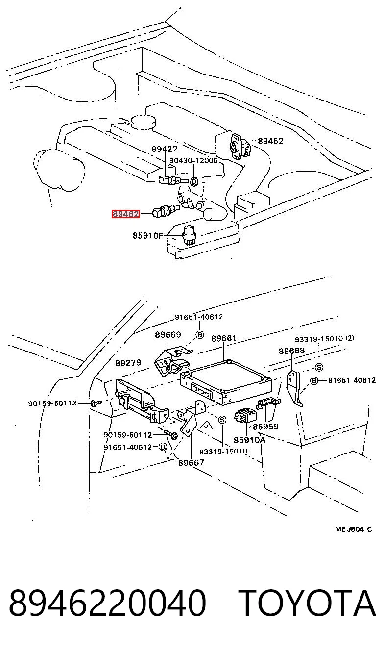 8946220040 Toyota Sensor de posición del acelerador