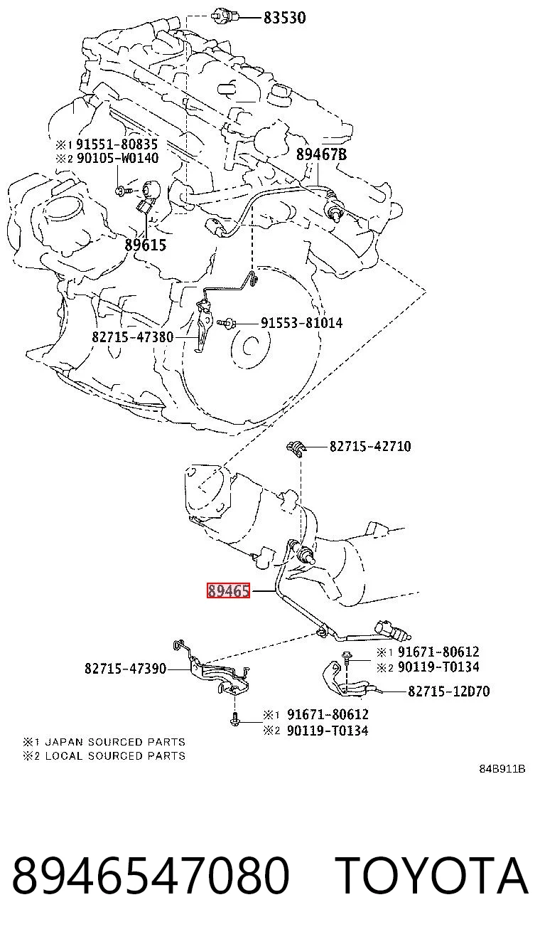 8946547080 Toyota Sonda lambda (NOx, O2)
