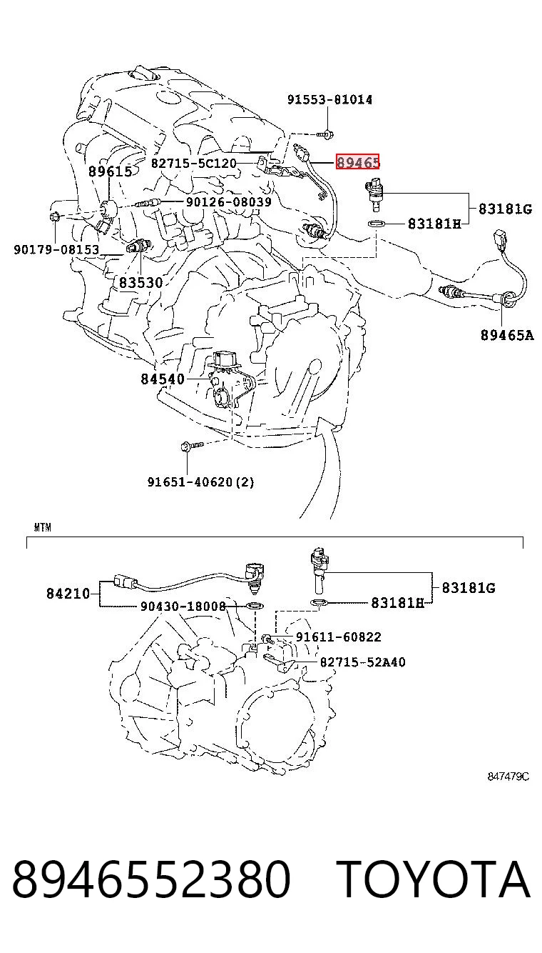 8946552380 Toyota Sonda lambda (NOx, O2)