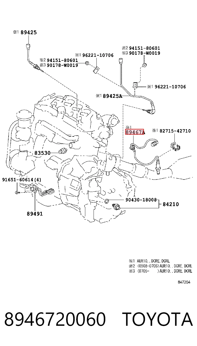 8946720060 Toyota Sonda lambda (NOx, O2)
