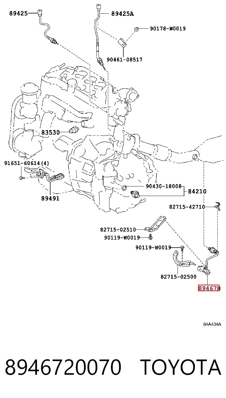 8946720070 Toyota Sensor de oxígeno previo al catalizador