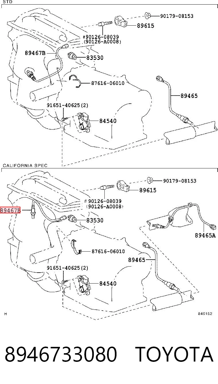Sensor de oxígeno Toyota Camry V