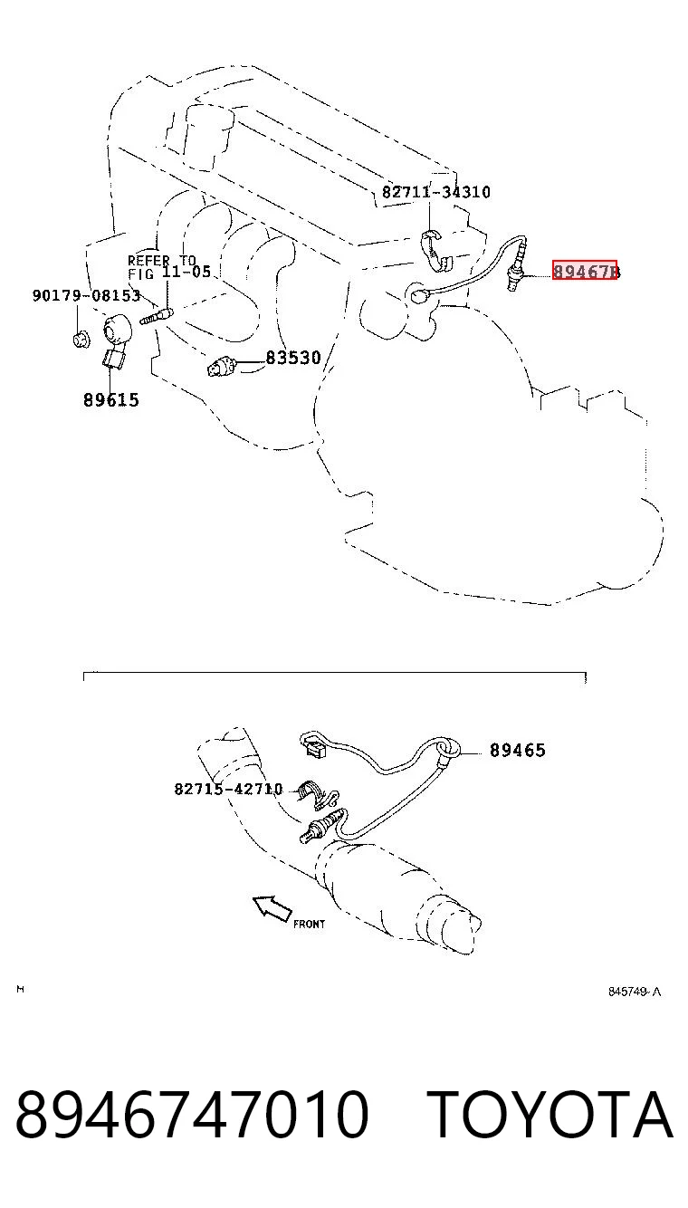 8946747010 Toyota Sonda lambda, sensor de oxígeno
