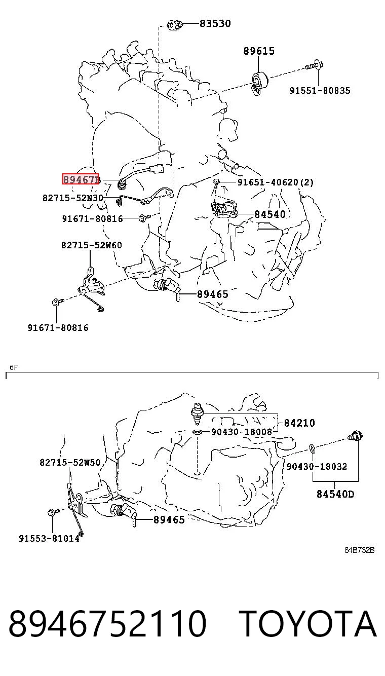 8946752110 Toyota Sonda lambda, sensor de oxígeno