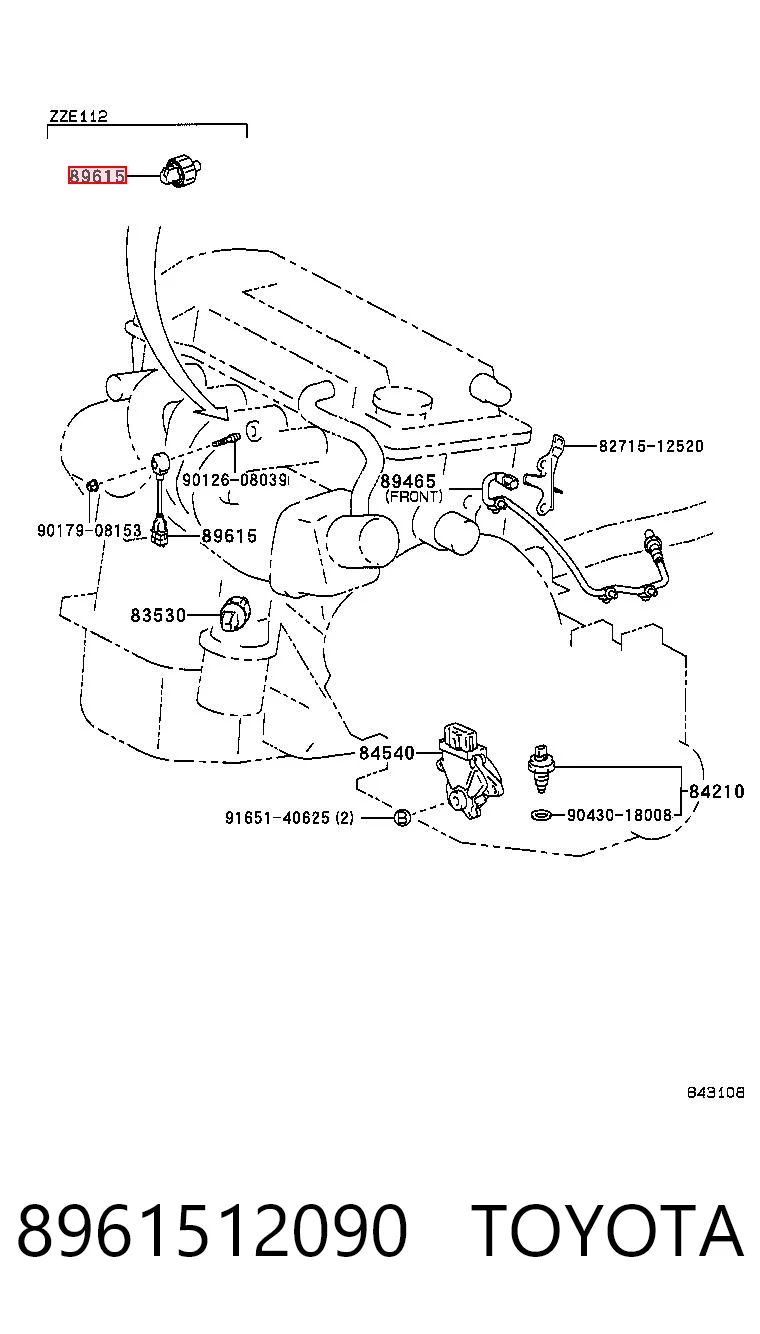 8961512090 Toyota Sensor de detonación