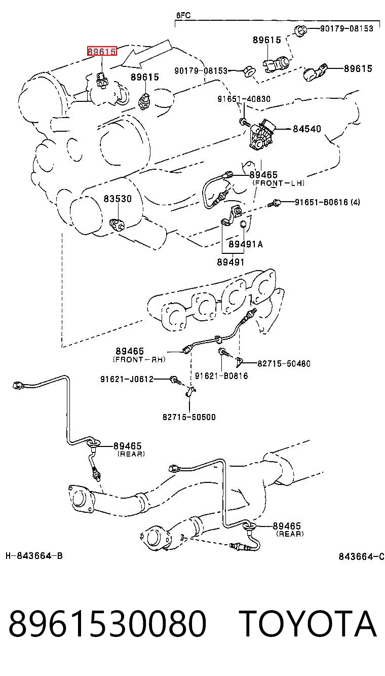 8961530080 Toyota Sensor de detonación