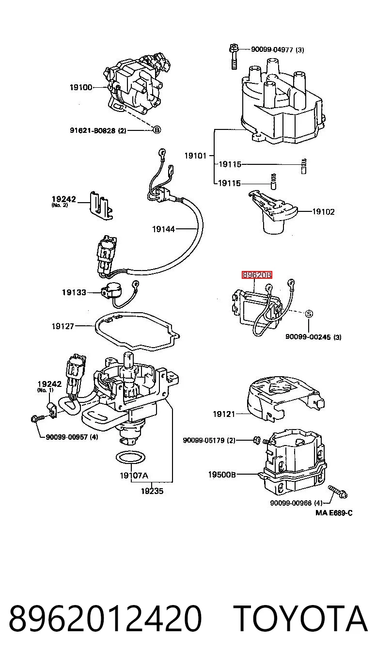 8962012420 Toyota Modulo encendido