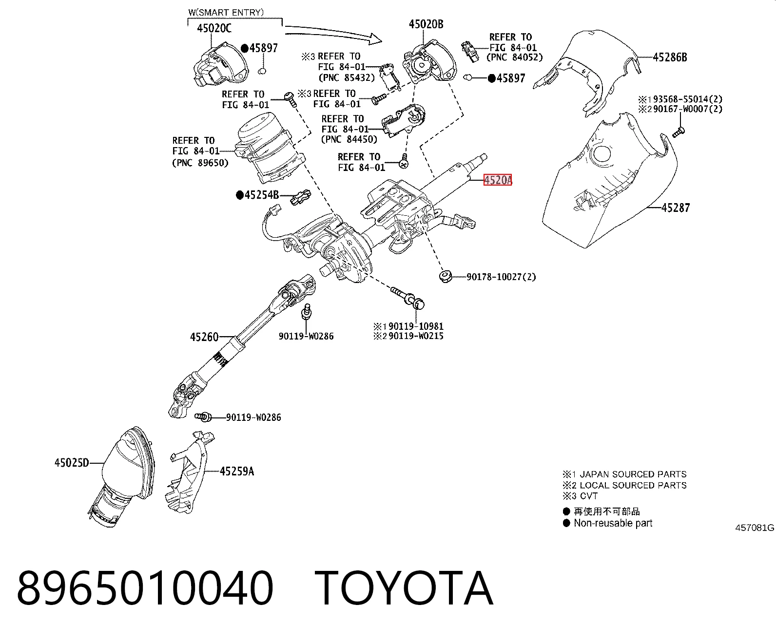 Comprar Columna dirección Toyota C-HR  X10