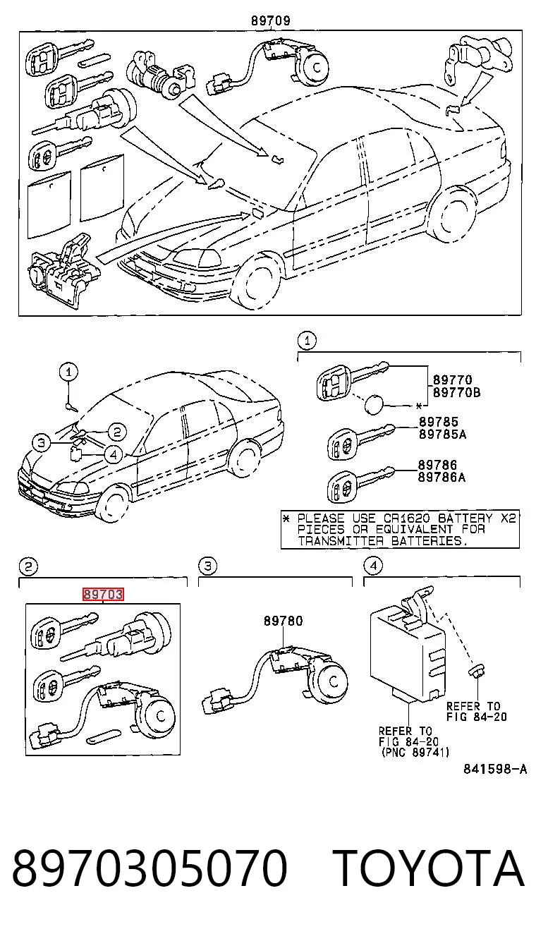Comprar Cilindro de la cerradura de encendido Toyota Avensis  T22 a bajo precio