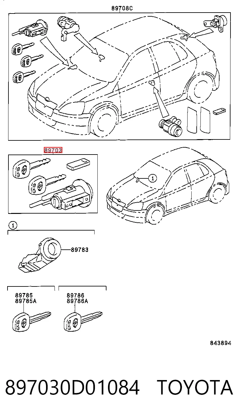 Comprar Cerradura de encendido Toyota Yaris P10 a bajo precio
