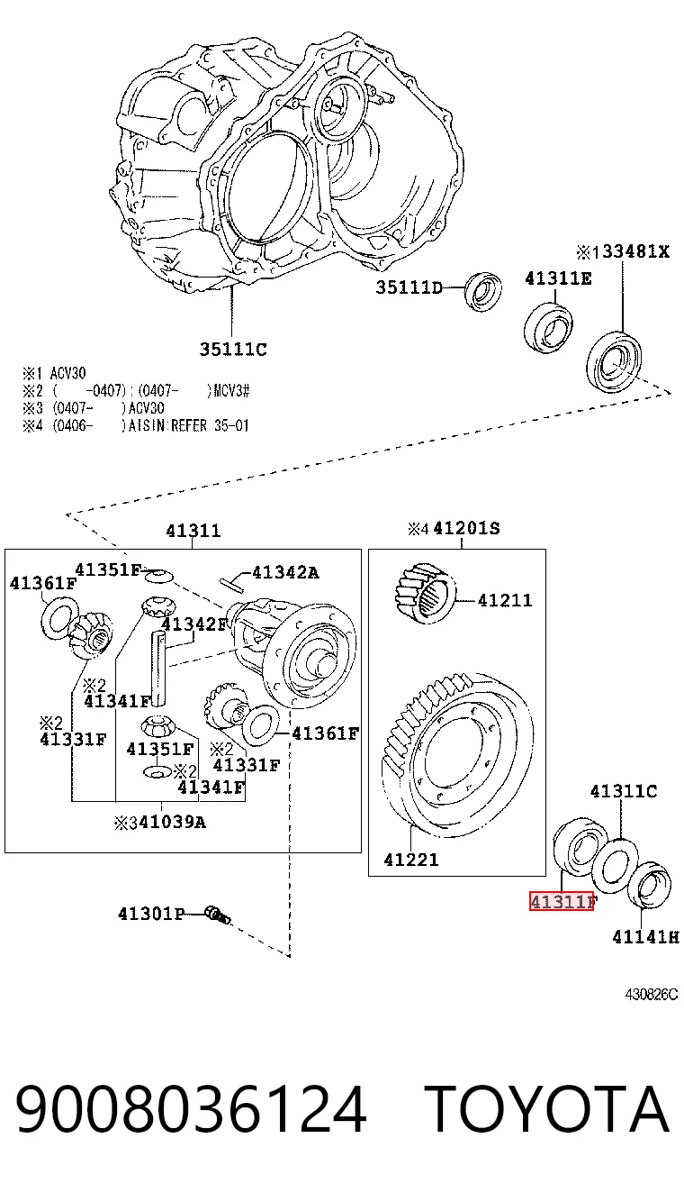 9008036124 Toyota