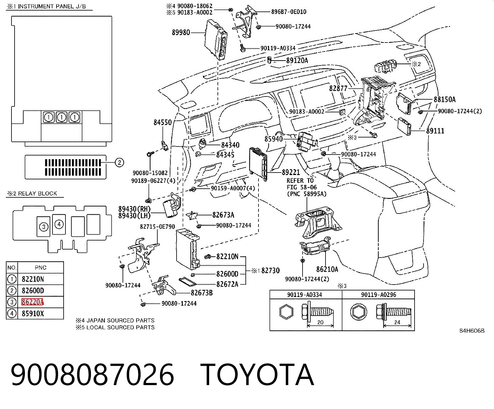 9008087026 Toyota Relé motor de arranque
