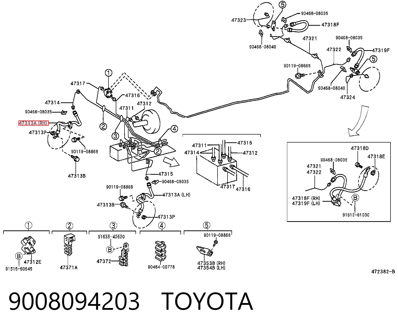  Latiguillos de freno delantero Toyota Yaris 