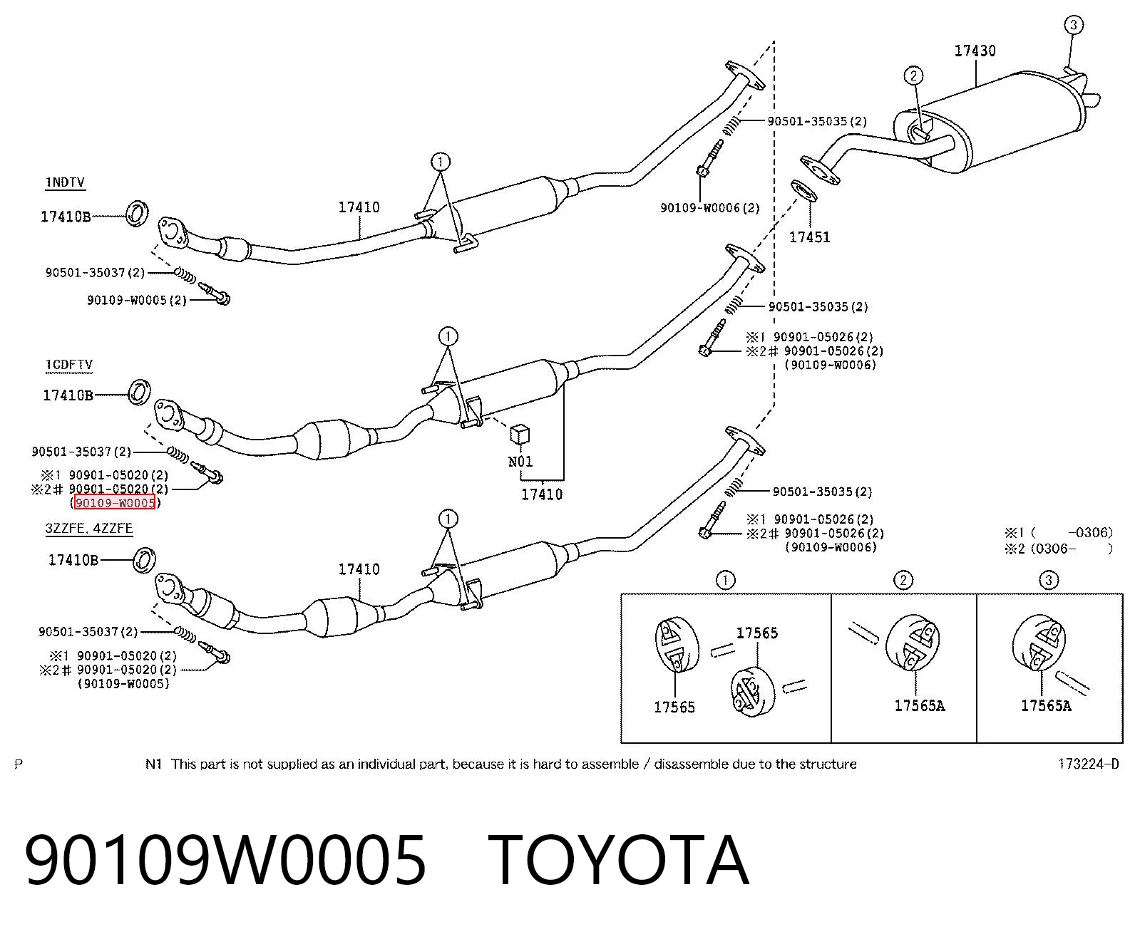 90109W0005 Toyota